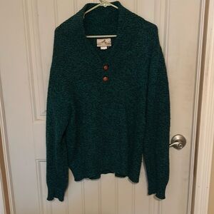 Green Vintage cowl neck swester